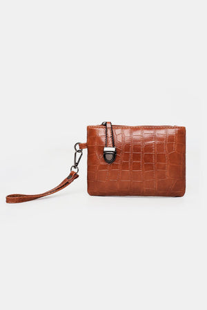 Textured 4-Piece Ochre PU Leather Women Bag Set - MXSTUDIO.COM