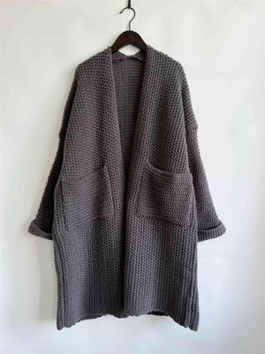 Thermal Comfort Longline Knitted Cardigan-MXSTUDIO.COM