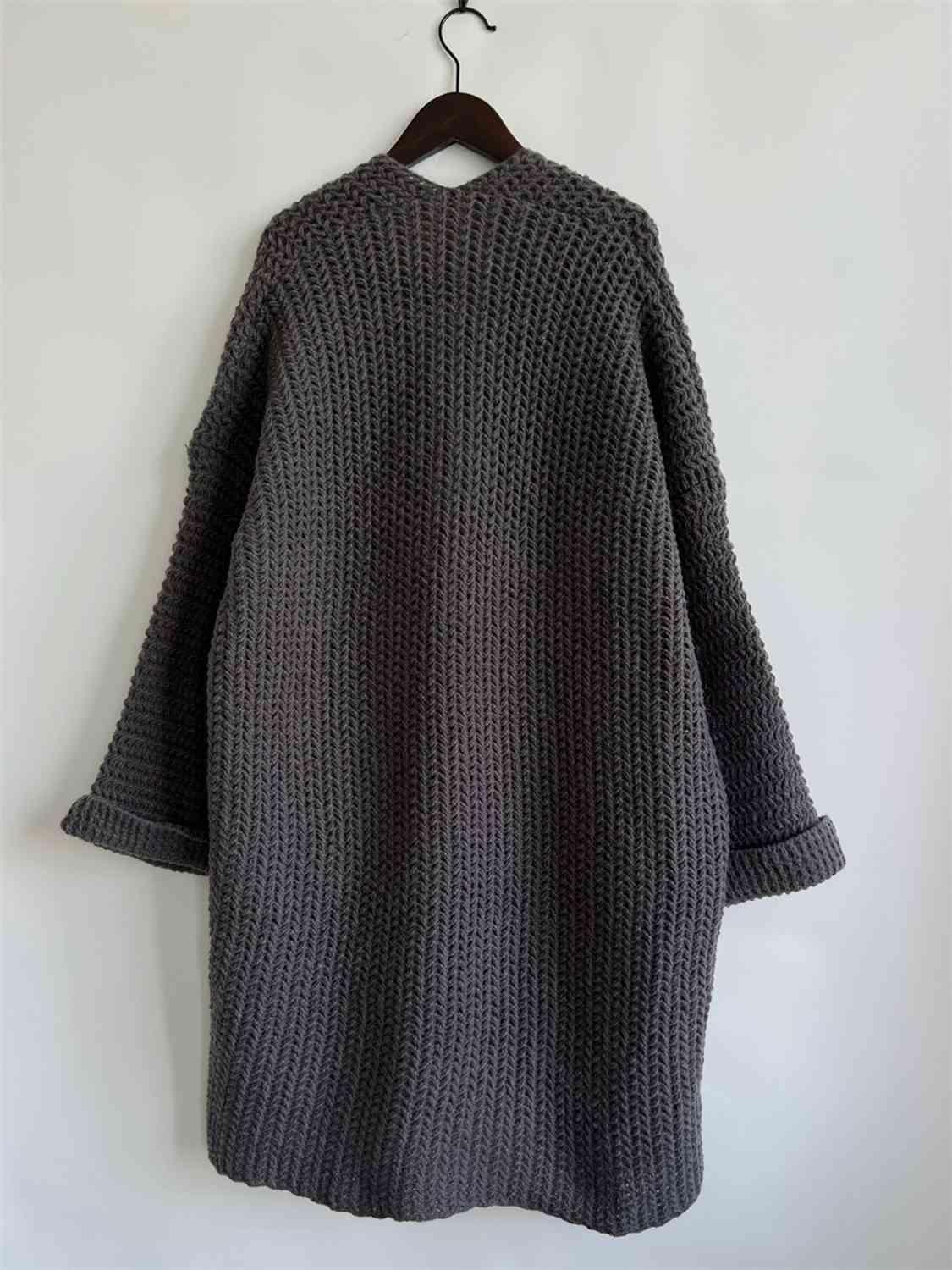 Thermal Comfort Longline Knitted Cardigan-MXSTUDIO.COM