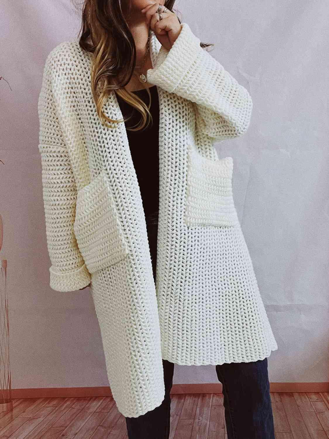 Thermal Comfort Longline Knitted Cardigan-MXSTUDIO.COM