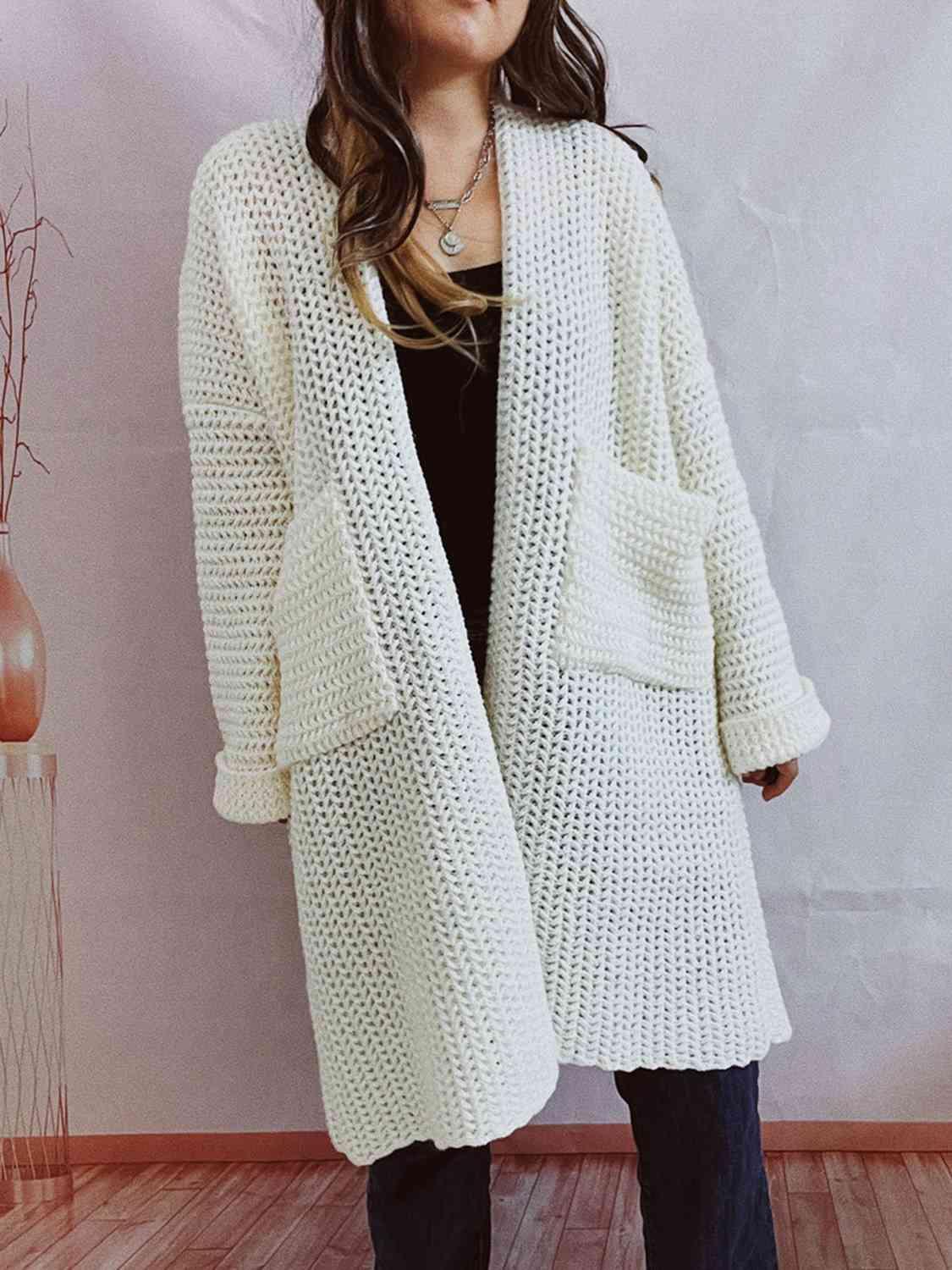 Thermal Comfort Longline Knitted Cardigan-MXSTUDIO.COM