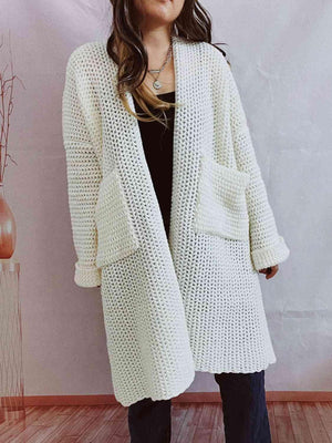 Thermal Comfort Longline Knitted Cardigan-MXSTUDIO.COM