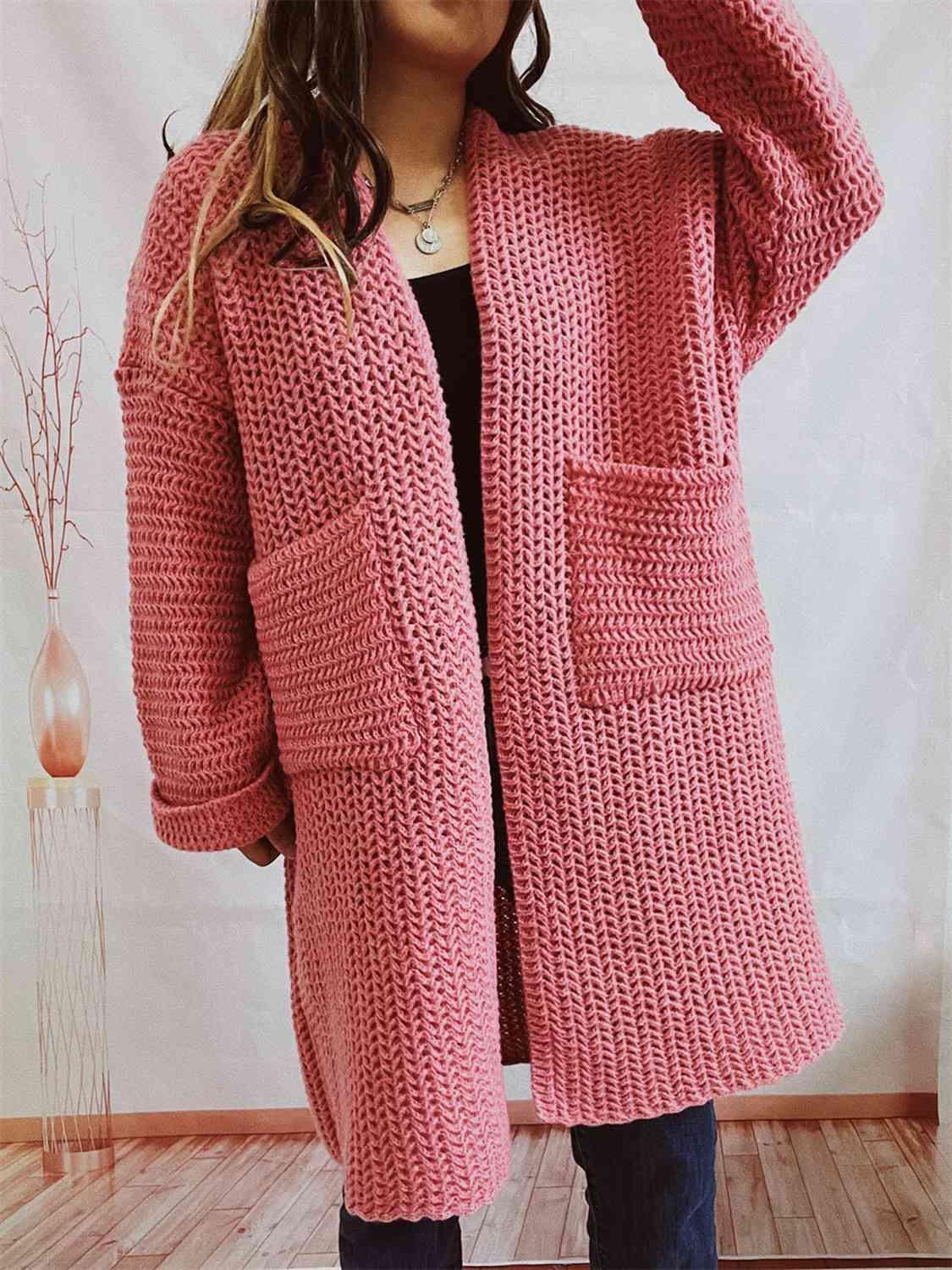 Thermal Comfort Longline Knitted Cardigan-MXSTUDIO.COM