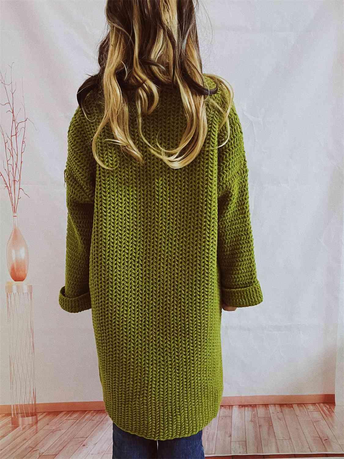 Thermal Comfort Longline Knitted Cardigan-MXSTUDIO.COM