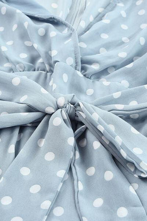 a close up of a polka dot fabric