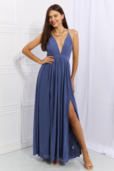 Timeless Appeal Crisscross Open Back Maxi Dress - MXSTUDIO.COM