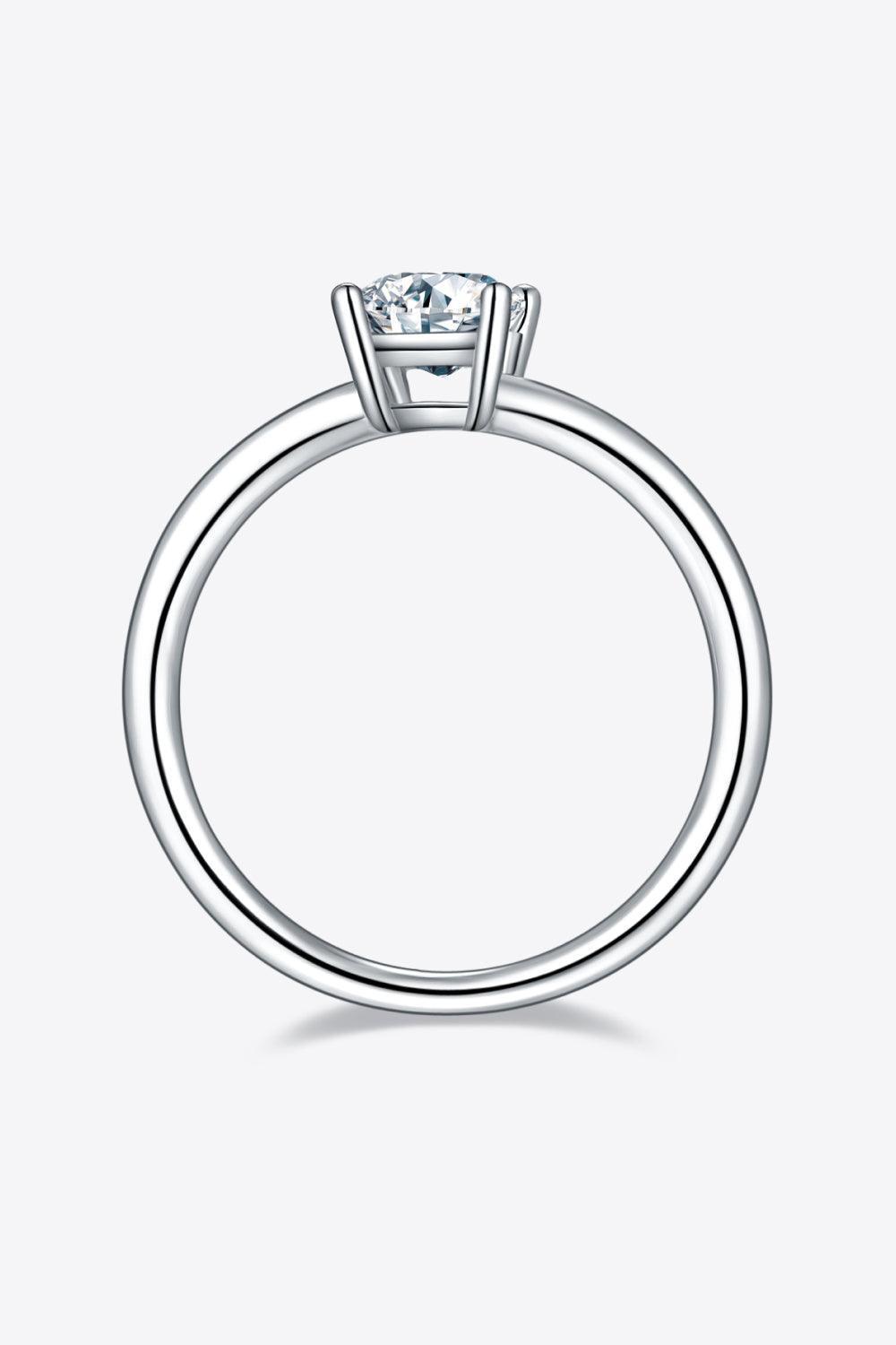 Timeless Brightness Solitaire 1 Carat Moissanite Ring - MXSTUDIO.COM