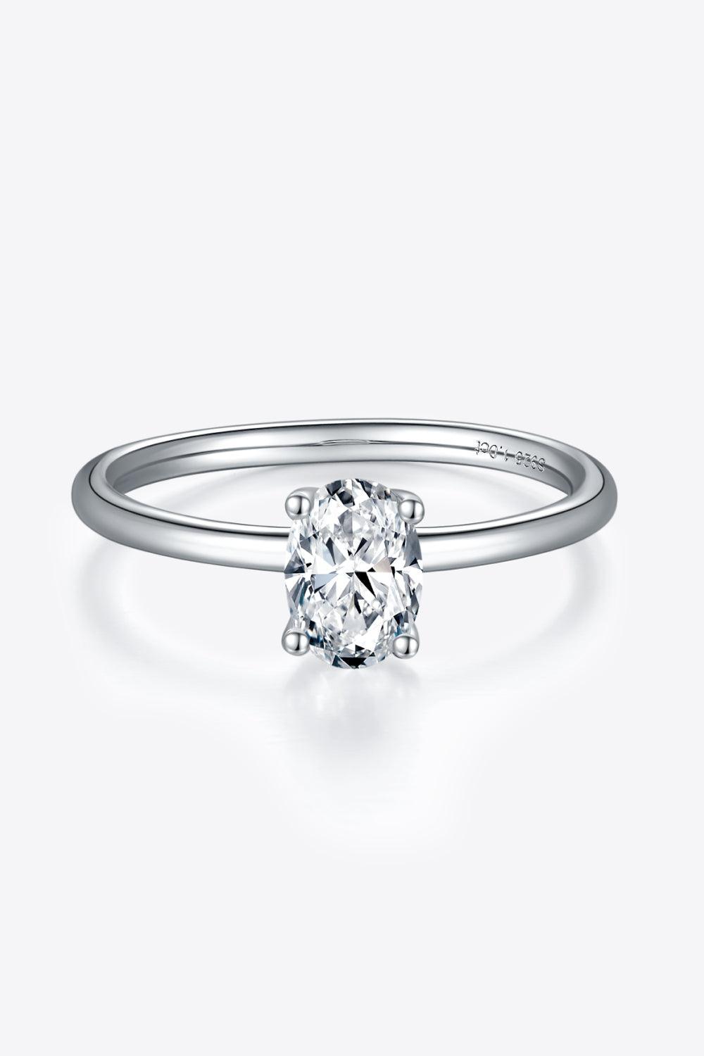 Timeless Brightness Solitaire 1 Carat Moissanite Ring - MXSTUDIO.COM