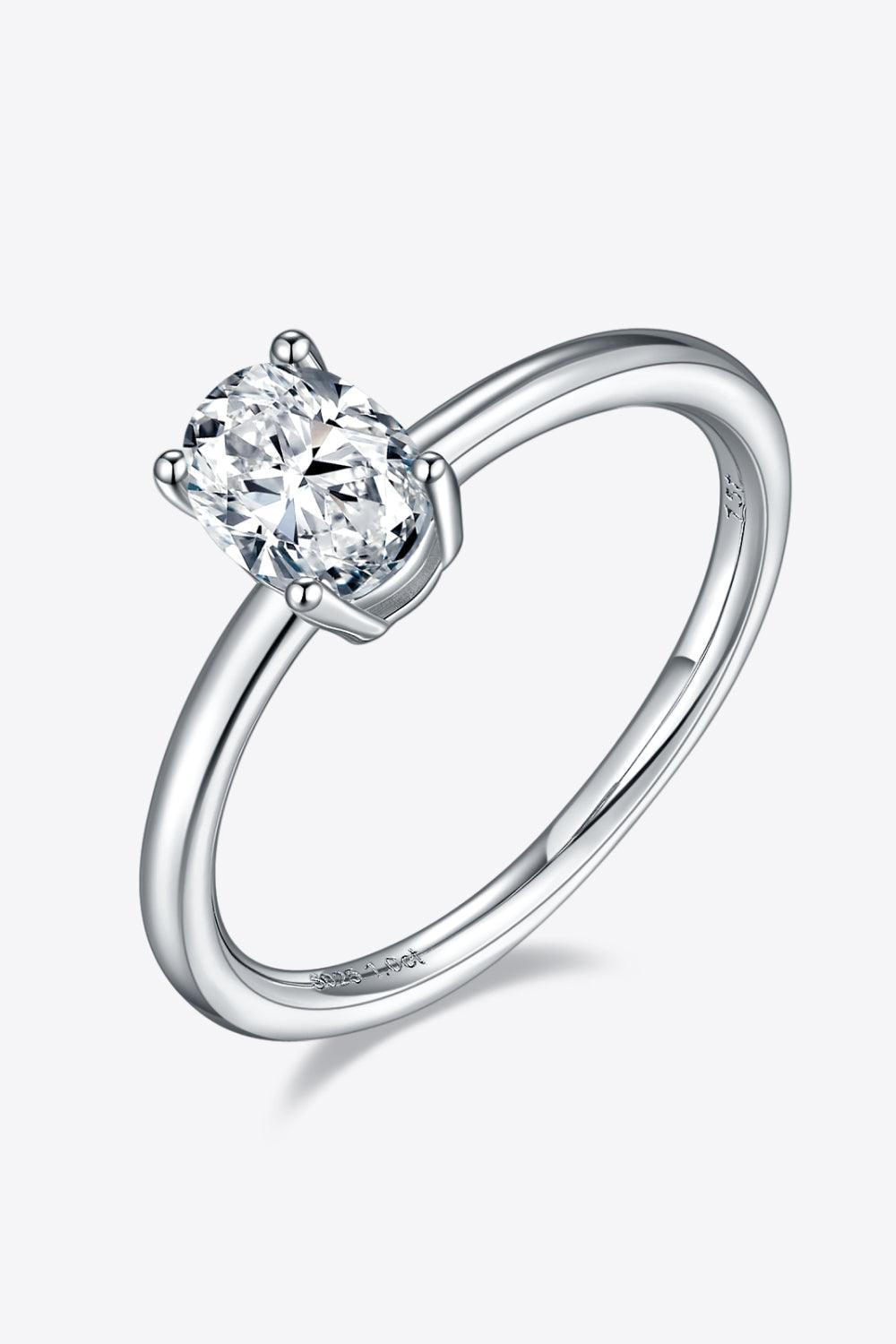 Timeless Brightness Solitaire 1 Carat Moissanite Ring - MXSTUDIO.COM