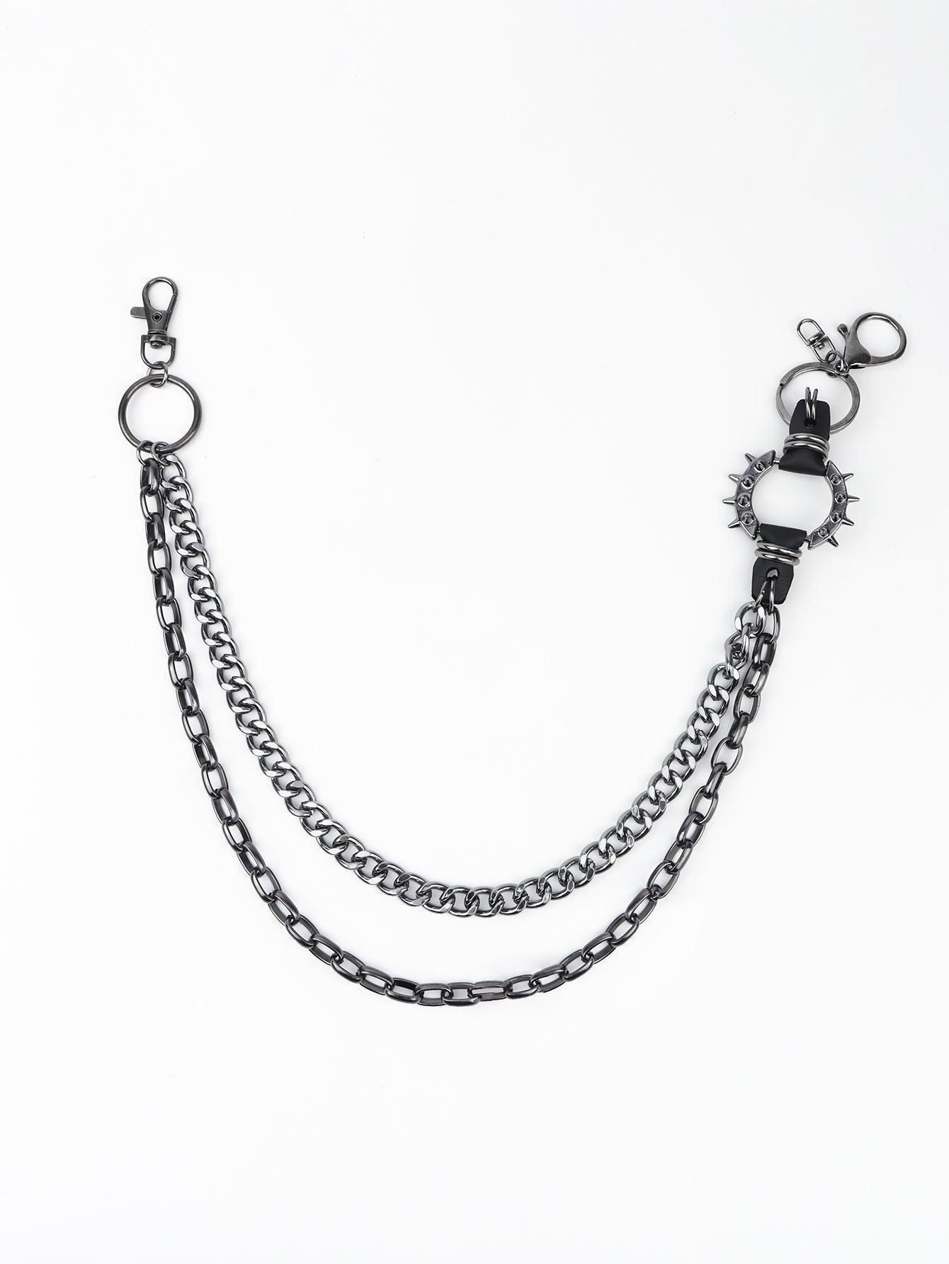 Timeless Fashion Punk Aluminum Layered Chain Belt - MXSTUDIO.COM