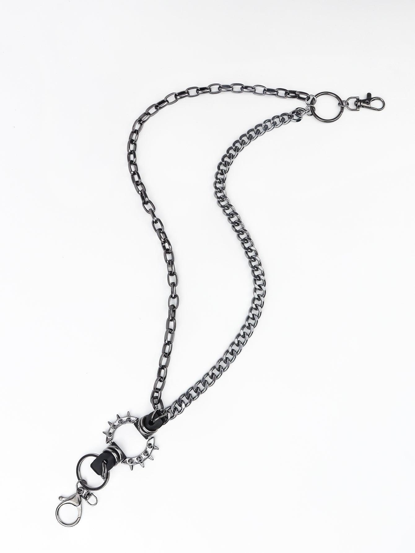 Timeless Fashion Punk Aluminum Layered Chain Belt - MXSTUDIO.COM