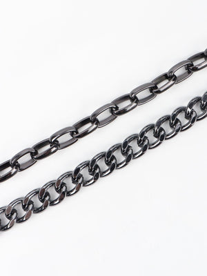 Timeless Fashion Punk Aluminum Layered Chain Belt - MXSTUDIO.COM