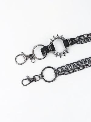 Timeless Fashion Punk Aluminum Layered Chain Belt - MXSTUDIO.COM