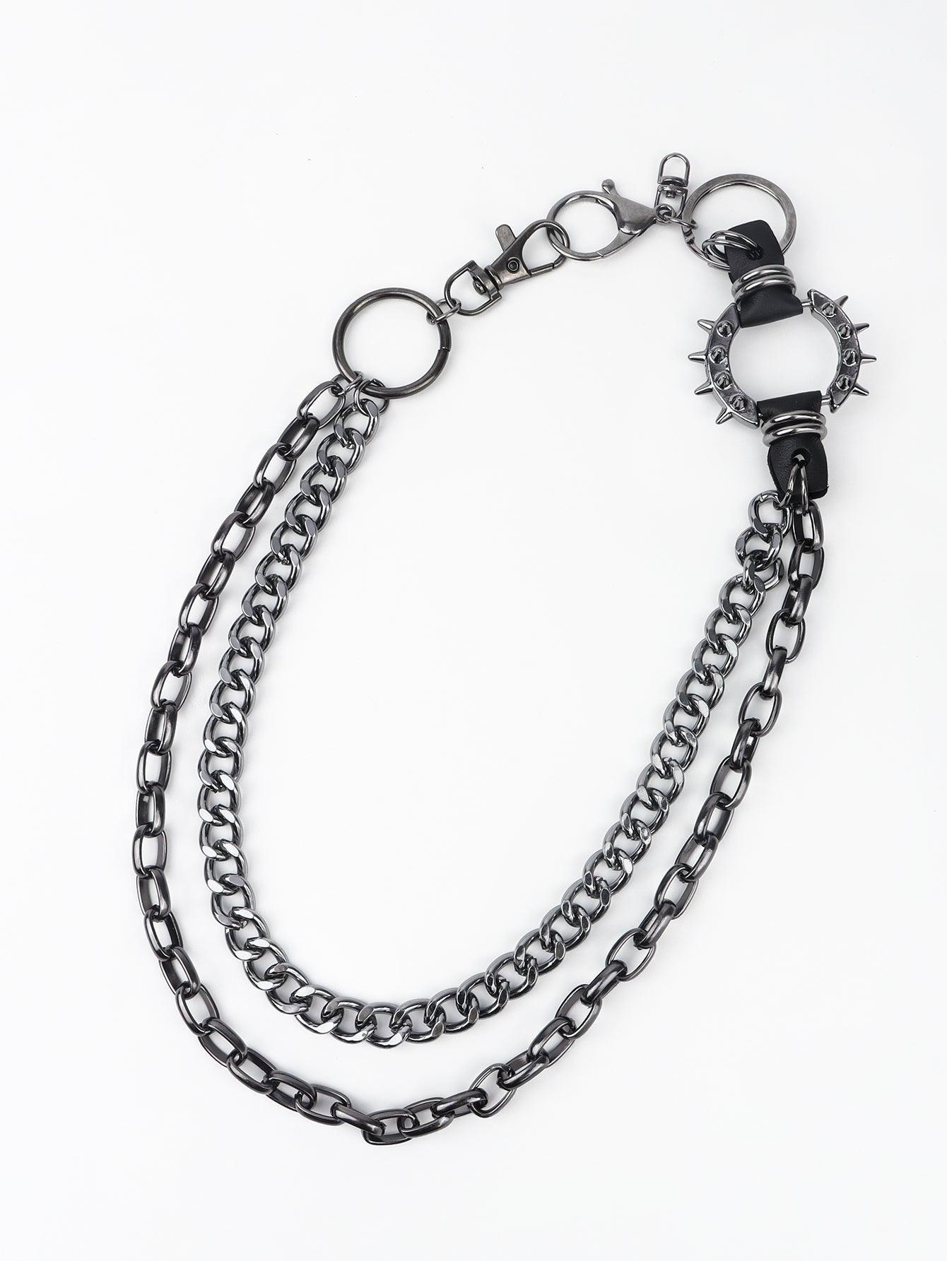Timeless Fashion Punk Aluminum Layered Chain Belt - MXSTUDIO.COM