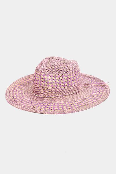 a pink hat with a white background