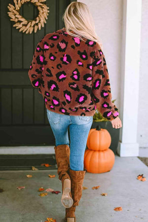 Toasty And Wild Zip Up Leopard Jacket - MXSTUDIO.COM