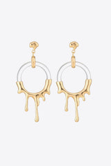 Touch Of Drama Zinc Alloy and Resin Drop Earrings - MXSTUDIO.COM