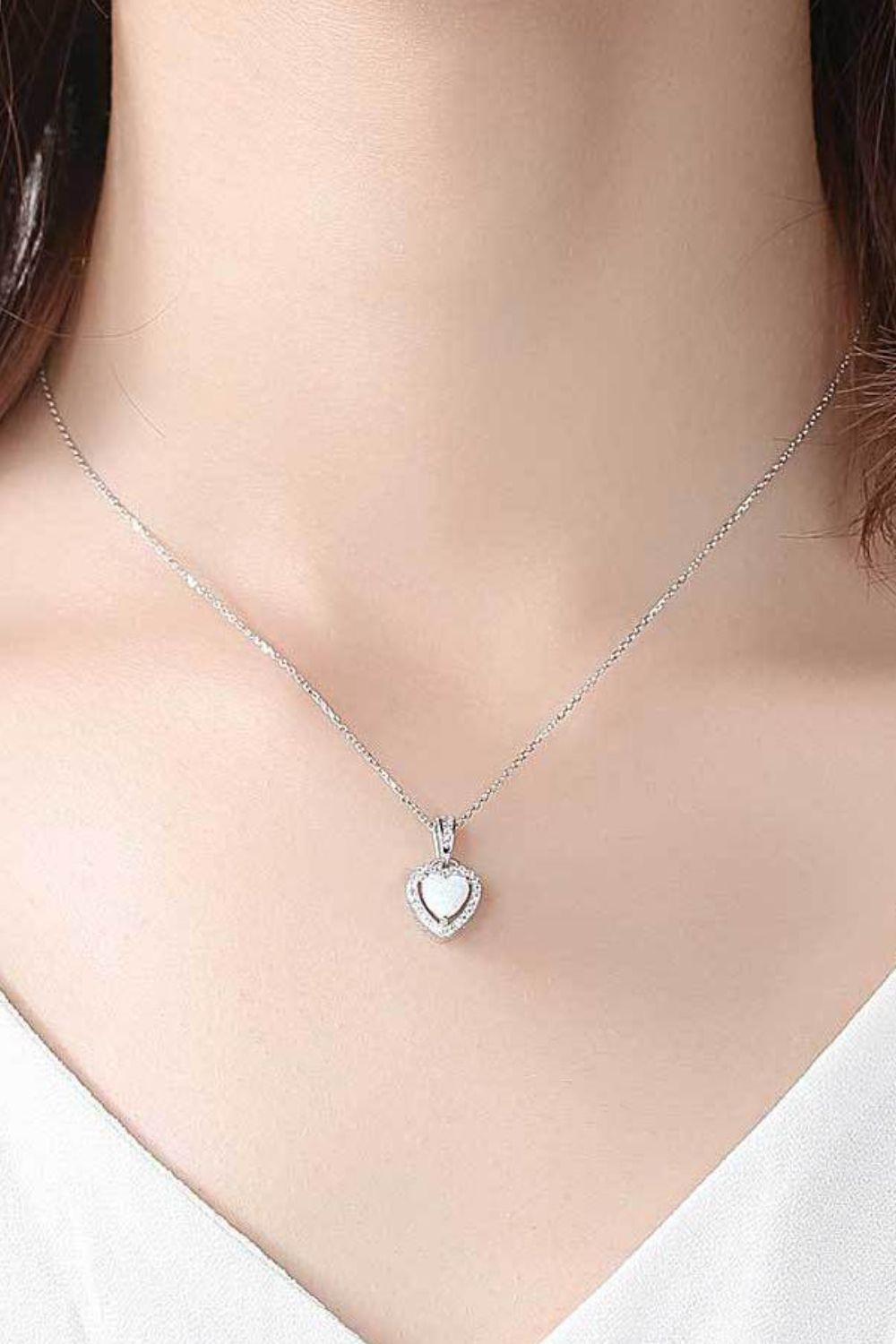 Trailblazer Sterling Silver Chain Opal Pendant Necklace - MXSTUDIO.COM