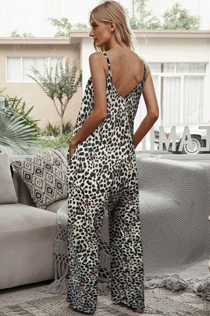 Tranquil Mood Sleeveless Animal Print Jumpsuit - MXSTUDIO.COM