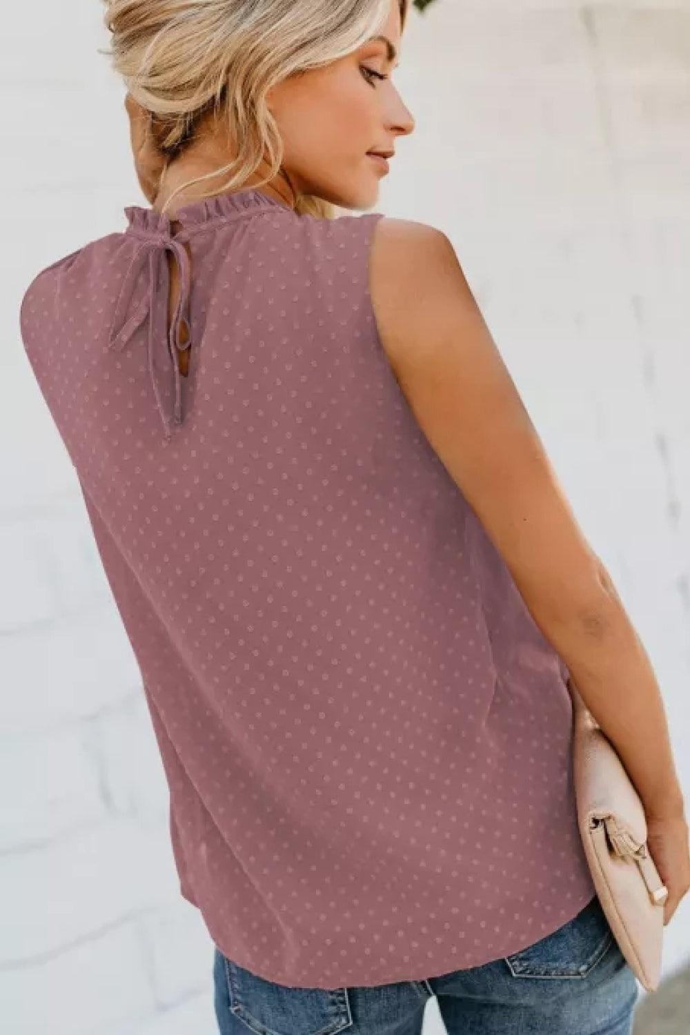 Tranquil Vibe Smocked Tie Back Tank Top - MXSTUDIO.COM