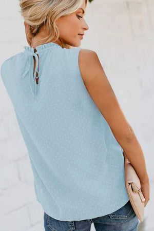 Tranquil Vibe Smocked Tie Back Tank Top - MXSTUDIO.COM