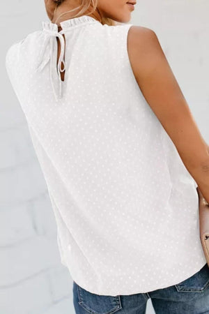 Tranquil Vibe Smocked Tie Back Tank Top - MXSTUDIO.COM