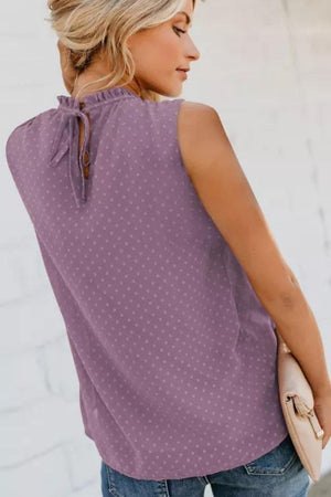 Tranquil Vibe Smocked Tie Back Tank Top - MXSTUDIO.COM