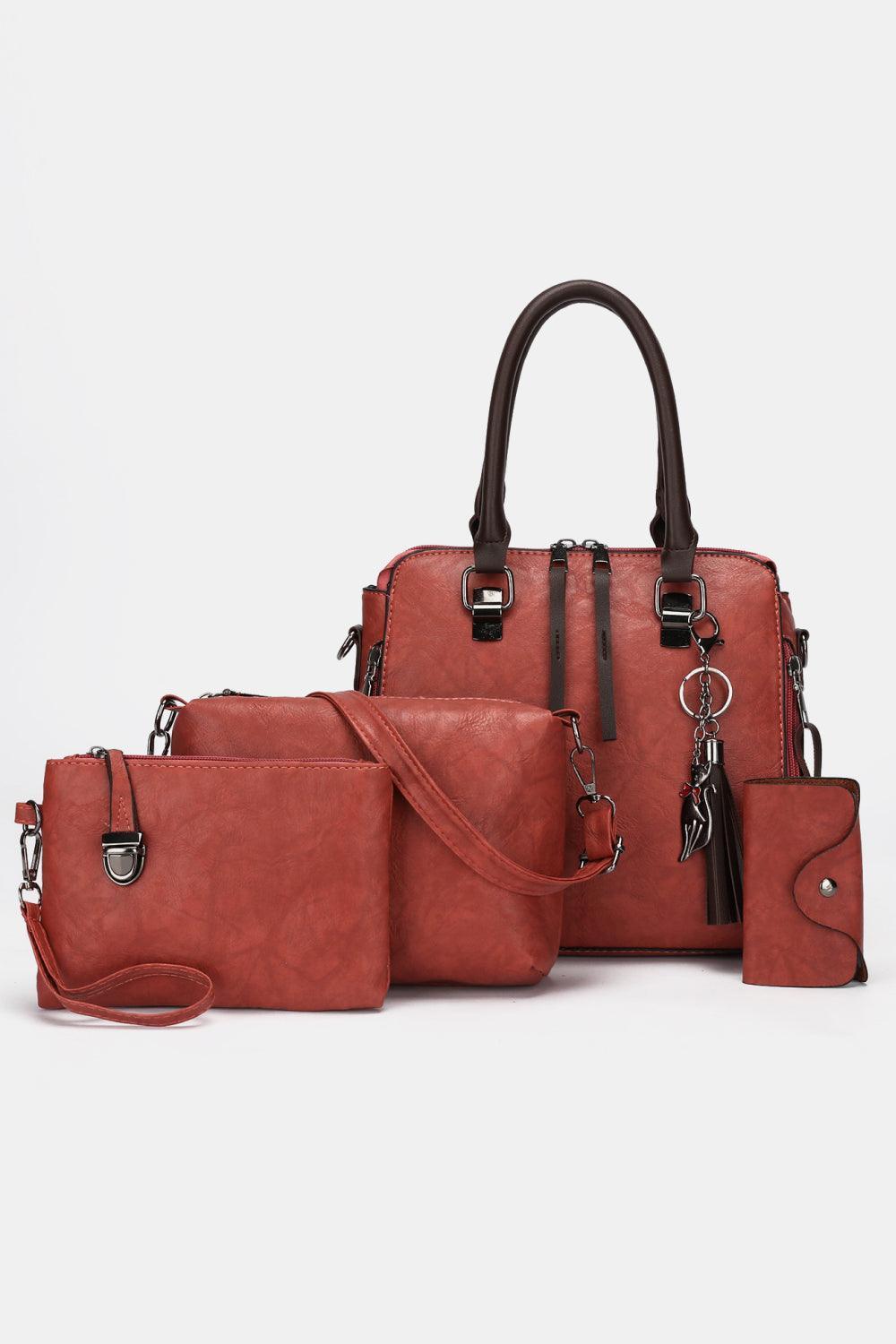 Travel Efficient 4-Piece PU Leather Women Bag Set - MXSTUDIO.COM