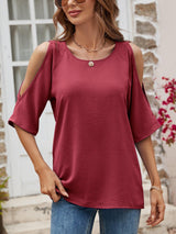 Treasured Moments Split Half Sleeve Blouse - MXSTUDIO.COM