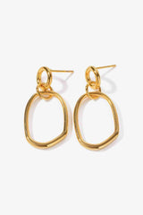 Treasured Piece 18K Gold-Plated Dangle Earrings-MXSTUDIO.COM