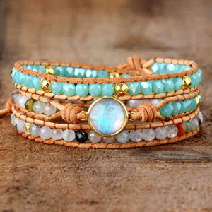 Treasured Piece Layered Opal Bead Bracelet-MXSTUDIO.COM