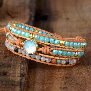 Treasured Piece Layered Opal Bead Bracelet-MXSTUDIO.COM