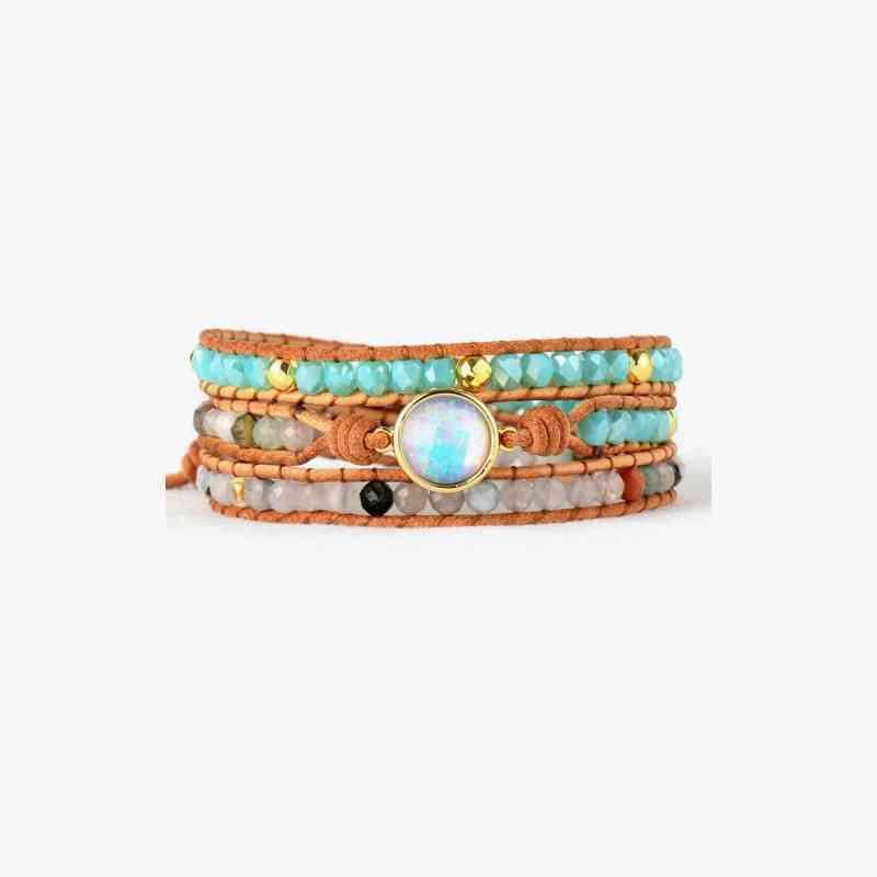 Treasured Piece Layered Opal Bead Bracelet-MXSTUDIO.COM