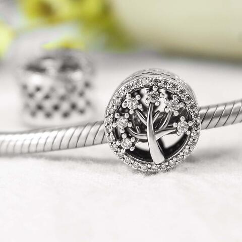 Tree Design One Piece 925 Sterling Silver Bead Charm-MXSTUDIO.COM