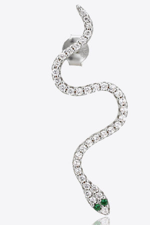 Trendsetting Flair 925 Sterling Silver Snake Earrings - MXSTUDIO.COM