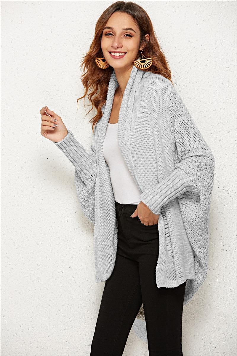 Trendy Staple Open Front Dolman Sleeve Longline Cardigan - MXSTUDIO.COM