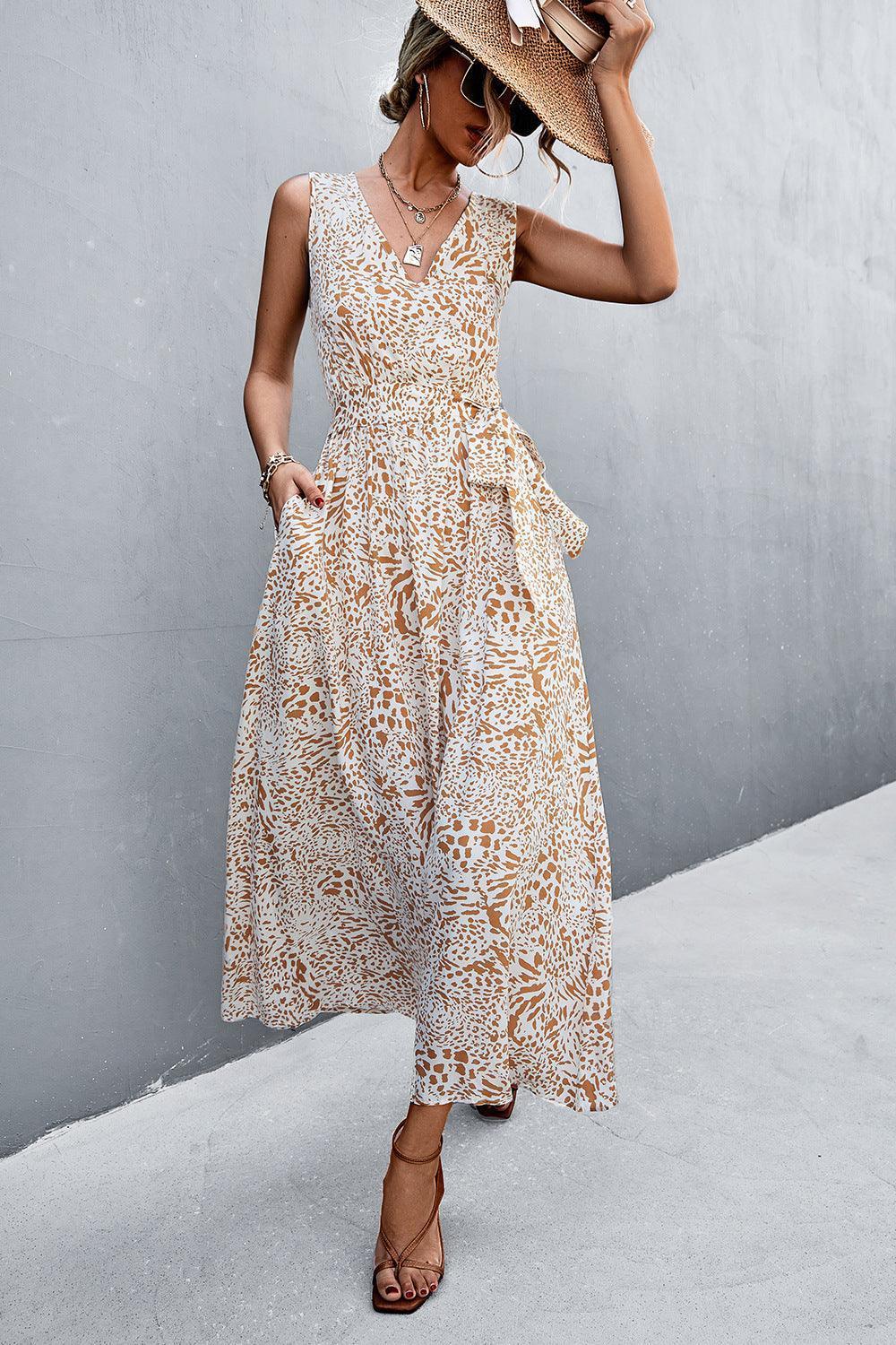 Tropic Beauty A-Line Sleeveless Maxi Dress - MXSTUDIO.COM