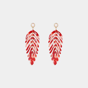 Tropical Feel Leaf Dangle Earrings-MXSTUDIO.COM