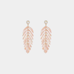 Tropical Feel Leaf Dangle Earrings-MXSTUDIO.COM