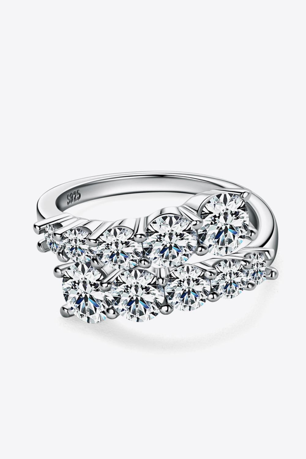 True Hearted Sterling Silver Moissanite Ring - MXSTUDIO.COM