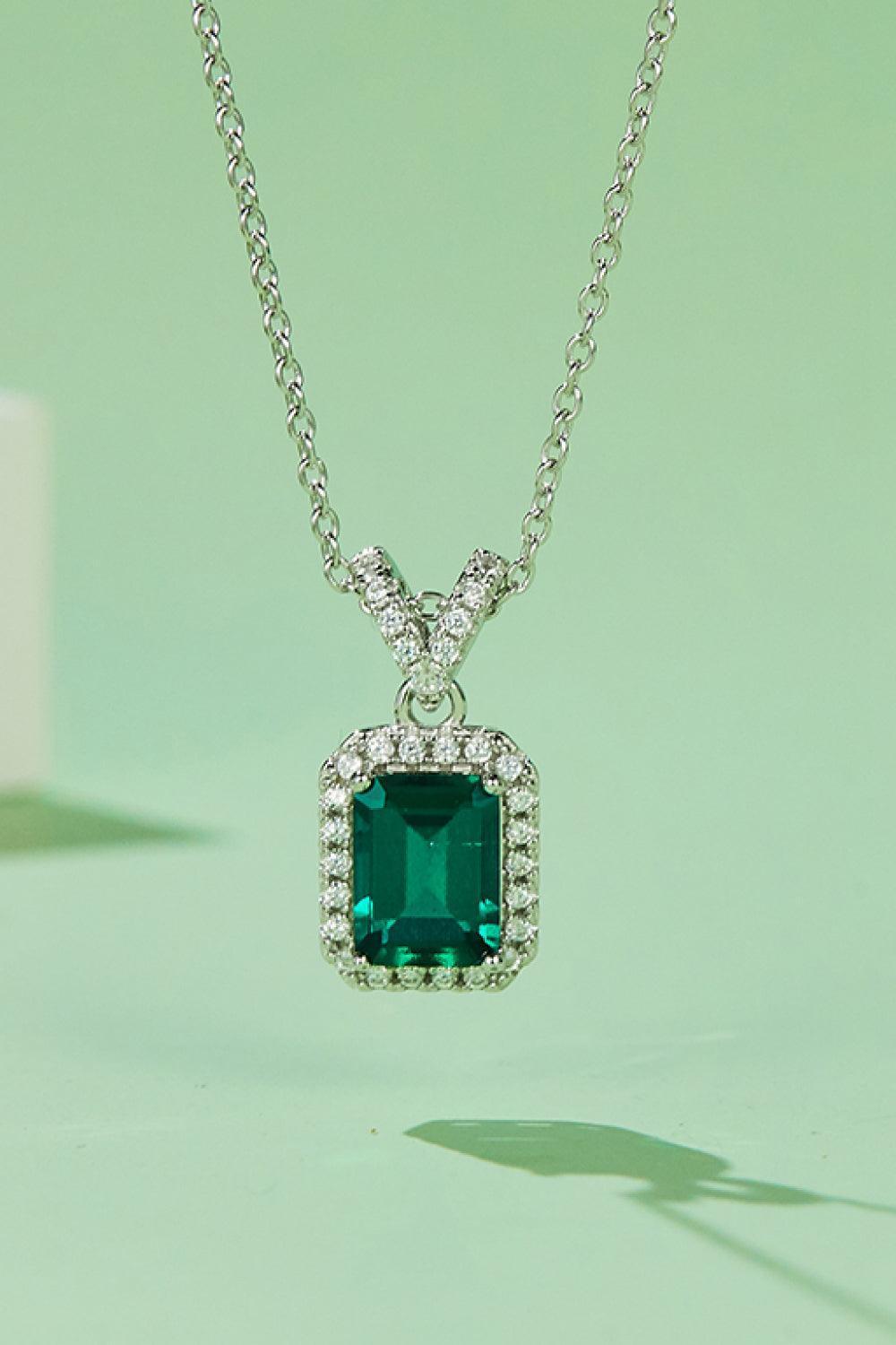 True Self 1.25 Carat Lab-Grown Emerald Pendant Necklace - MXSTUDIO.COM