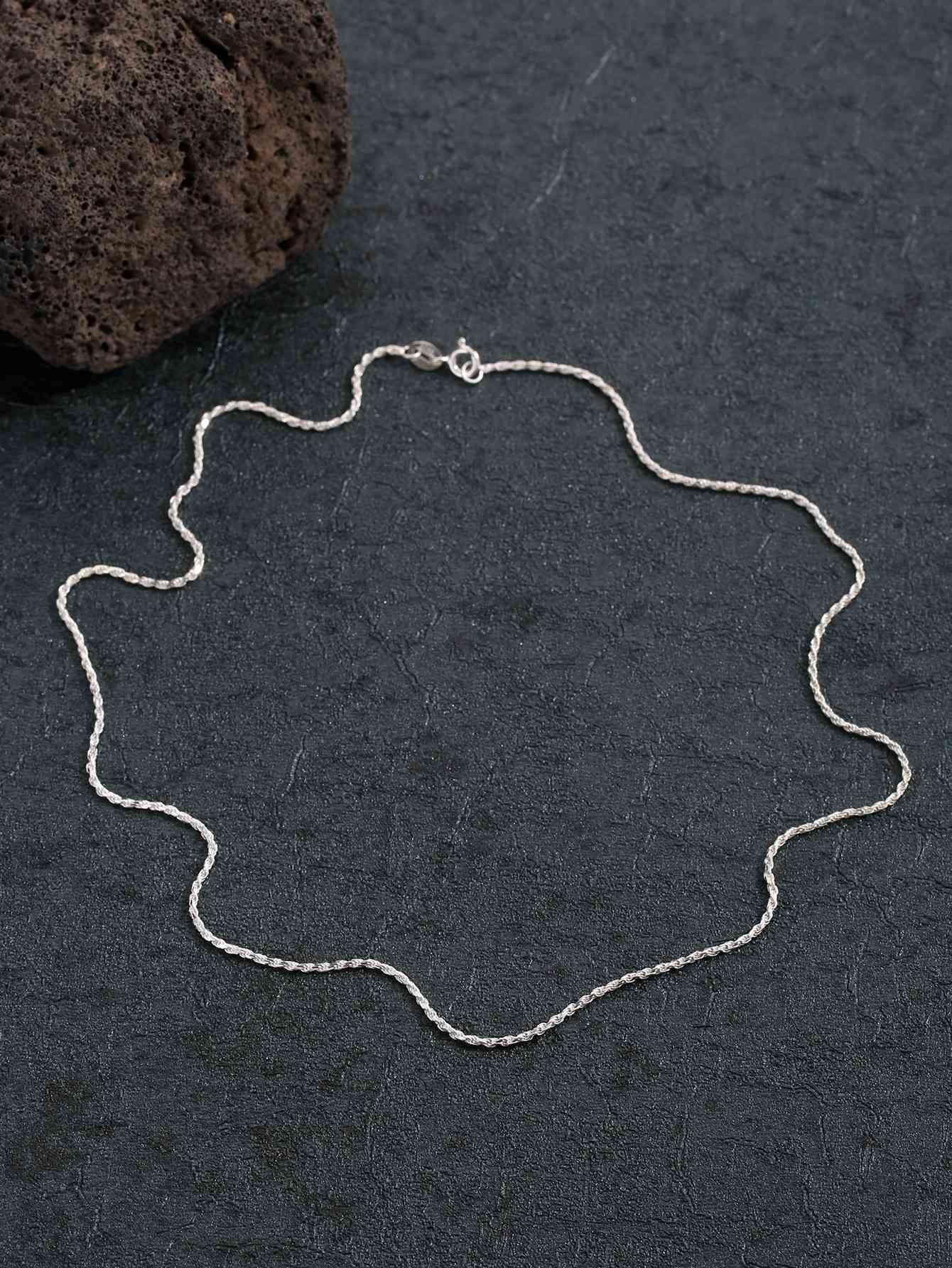 Twisted Chain 925 Sterling Silver Necklace-MXSTUDIO.COM