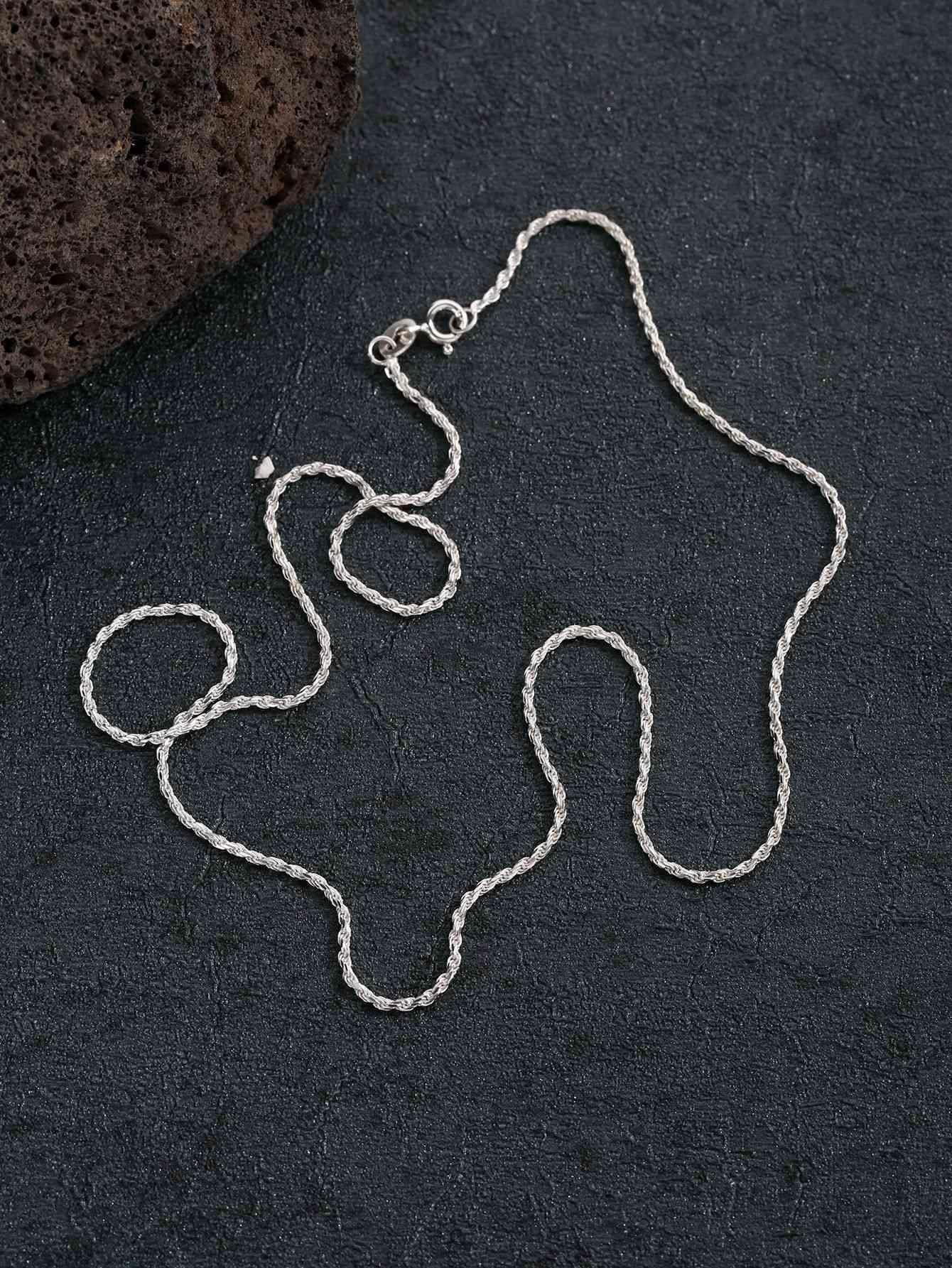 Twisted Chain 925 Sterling Silver Necklace-MXSTUDIO.COM