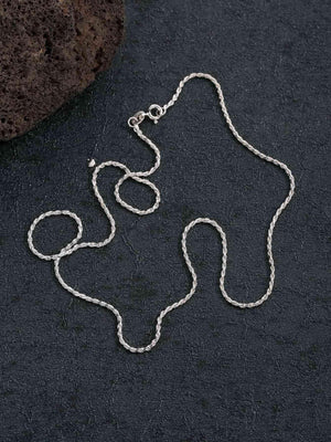 Twisted Chain 925 Sterling Silver Necklace-MXSTUDIO.COM