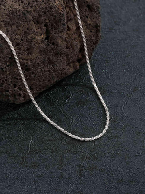 Twisted Chain 925 Sterling Silver Necklace-MXSTUDIO.COM