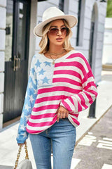 US Flag Stars And Stripes Patriotic Sweater - MXSTUDIO.COM