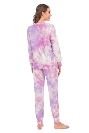 Ultimate Comfort Top and Pants Tie Dye Lounge Set - MXSTUDIO.COM