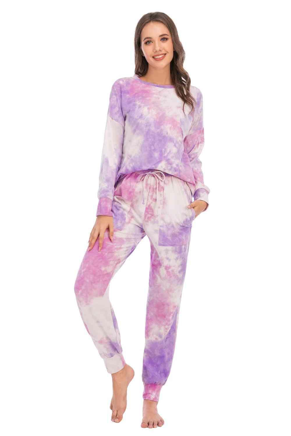 Ultimate Comfort Top and Pants Tie Dye Lounge Set - MXSTUDIO.COM