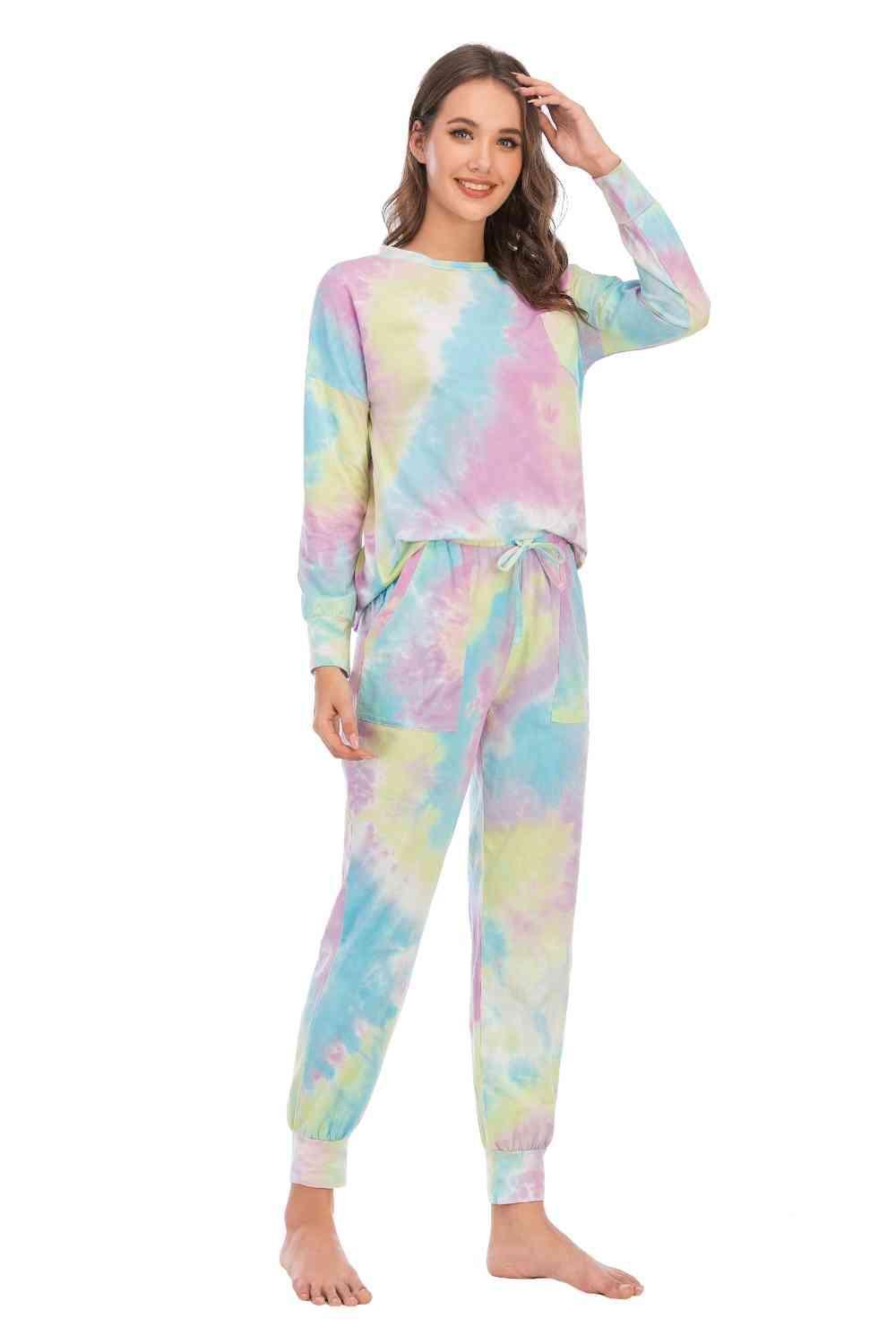 Ultimate Comfort Top and Pants Tie Dye Lounge Set - MXSTUDIO.COM