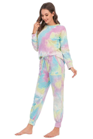 Ultimate Comfort Top and Pants Tie Dye Lounge Set - MXSTUDIO.COM